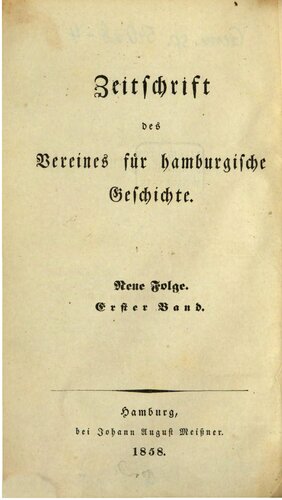 Zeitschrift des Vereins für Hamburgische Geschichte