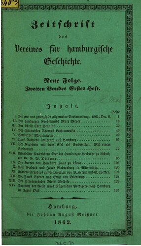 Zeitschrift des Vereins für Hamburgische Geschichte