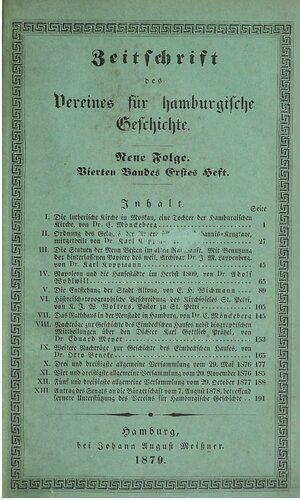 Zeitschrift des Vereins für Hamburgische Geschichte