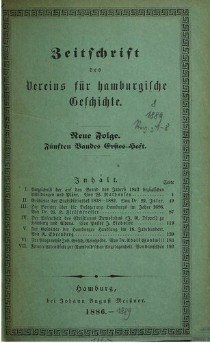 Zeitschrift des Vereins für Hamburgische Geschichte