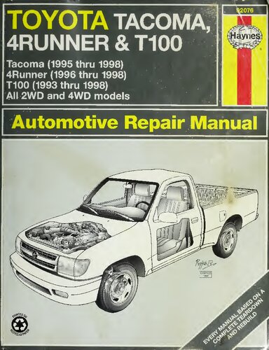 Haynes Toyota Tacoma, 4Runner & T100 Automotive Repair Manual