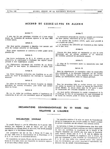 les accords d’Évian