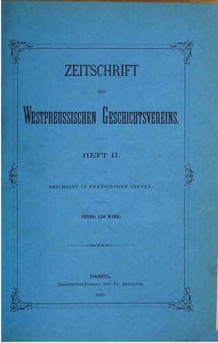 Zeitschrift des Westpreußischen Geschichtsvereins
