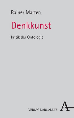 Denkkunst: Kritik der Ontologie
