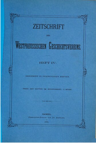 Zeitschrift des Westpreußischen Geschichtsvereins