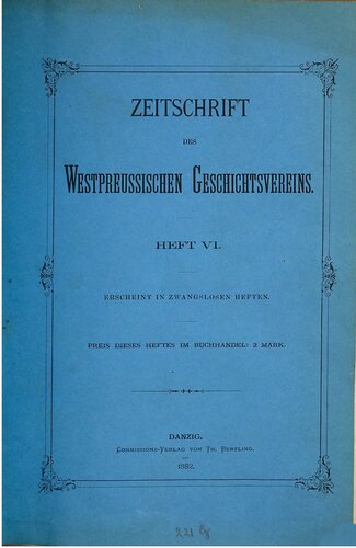 Zeitschrift des Westpreußischen Geschichtsvereins
