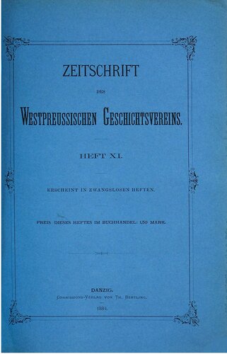 Zeitschrift des Westpreußischen Geschichtsvereins