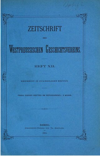 Zeitschrift des Westpreußischen Geschichtsvereins