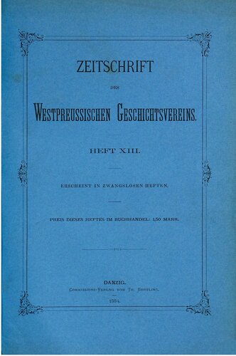 Zeitschrift des Westpreußischen Geschichtsvereins