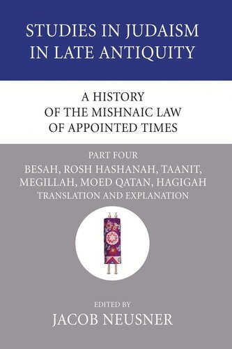 A History of the Mishnaic Law of Appointed Times, Part 4: Besah, Rosh Hashanah, Taanit, Megillah, Moed Qatan, Hagigah: Translation and Explanation (Studies in Judaism in Late Antiquity)