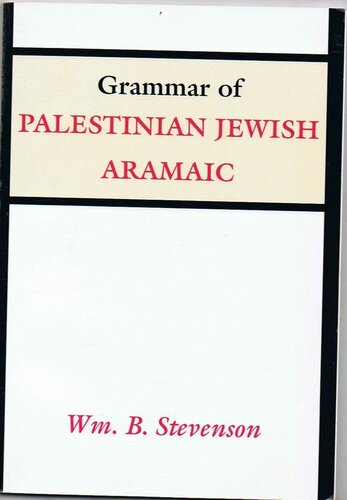 Grammar of Palestinian Jewish Aramaic