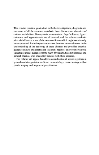 The Management of Common Metabolic Bone Disorders