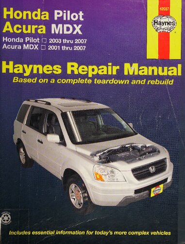 Haynes Honda Pilot, Acura MDX Automotive Repair Manual