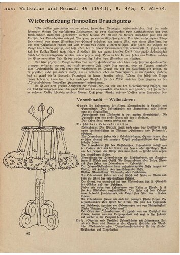 Wiederbelebung sinnvollen Brauchgutes
