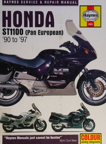 Haynes Honda ST1100 V-Fours 1990 to 1997 Service and Repair Manual