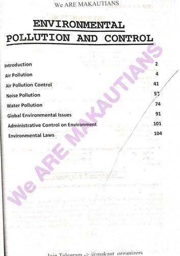 Air and Noise pollution CE 7th sem Organizer