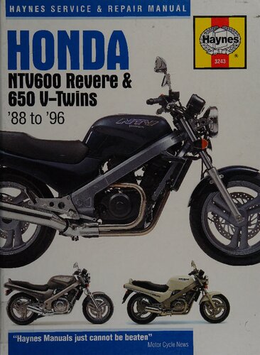 Haynes Honda NTV600 & 650 V-Twins Service and Repair Manual