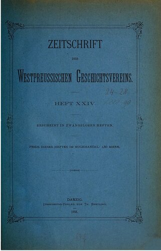 Zeitschrift des Westpreußischen Geschichtsvereins