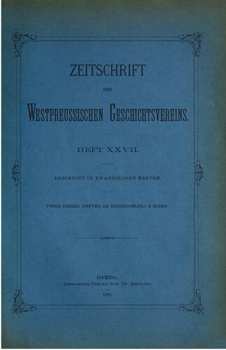 Zeitschrift des Westpreußischen Geschichtsvereins
