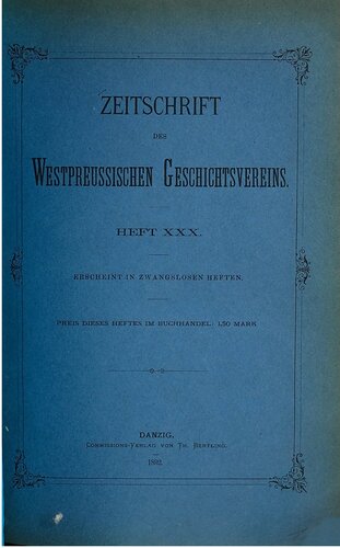 Zeitschrift des Westpreußischen Geschichtsvereins