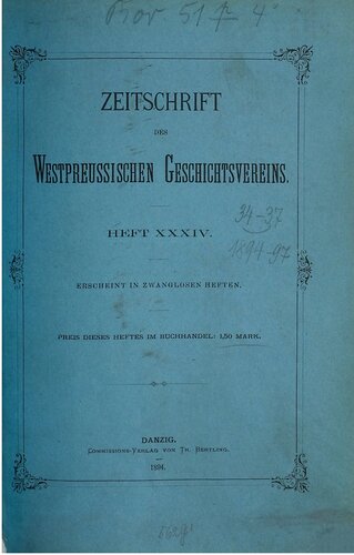 Zeitschrift des Westpreußischen Geschichtsvereins