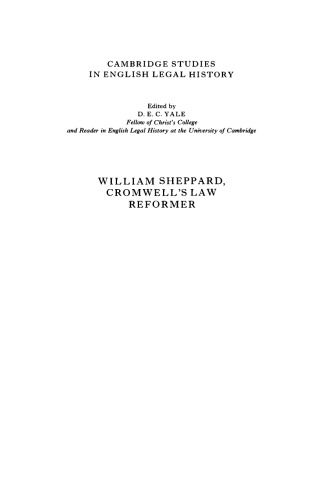 William Sheppard, Cromwell’s Law Reformer