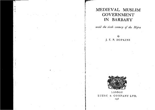 Medieval Muslim government in Barbary until the sixth century of the Hijra
