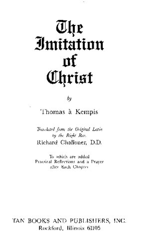 The imitation of Christ