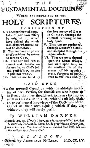 The Fundamental Doctrines which are Contained in the Holy Scriptures