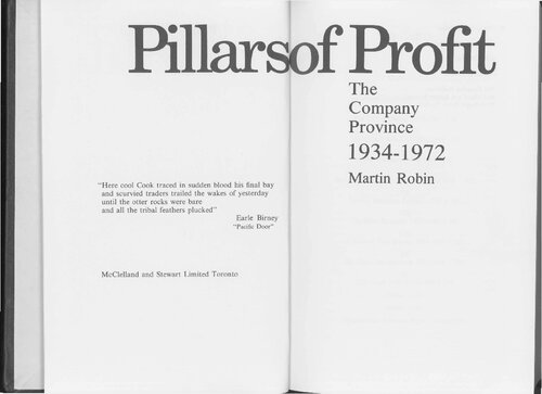The Company Province 1934-1972 Pillars Of Profit