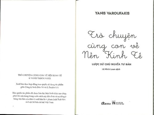 Trò chuyện cùng con về nền kinh tế ( Vietnamese translation of Varoufakis' Talking to my Daughter about the Economy )
