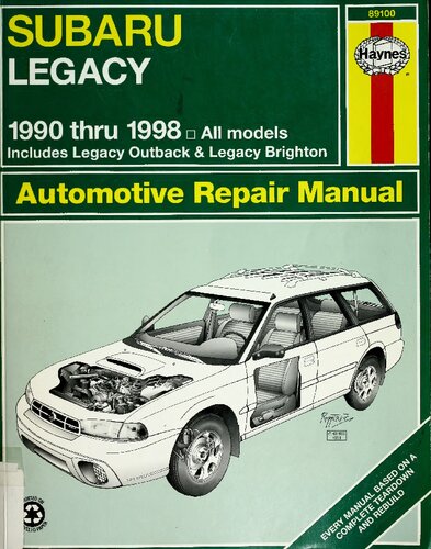 Haynes Subaru Legacy 1990 thru 1998 Automotive Repair Manual
