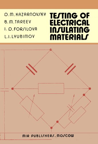 Testing of Electrical Insulating materials - Pruebas en Materiales alislantes electricos MIR Moscow
