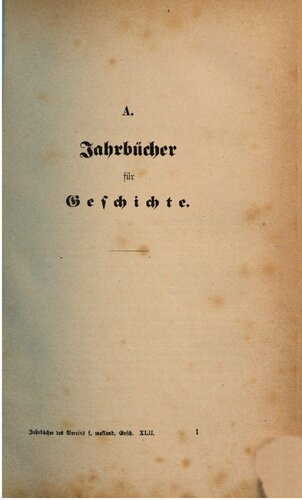 Jahrbücher des Vereins für mecklenburgische Geschichte und Altertumskunde