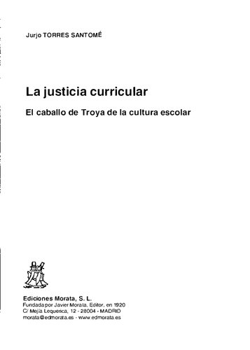 La justicia curricular. El caballo de Troya de la cultura escolar