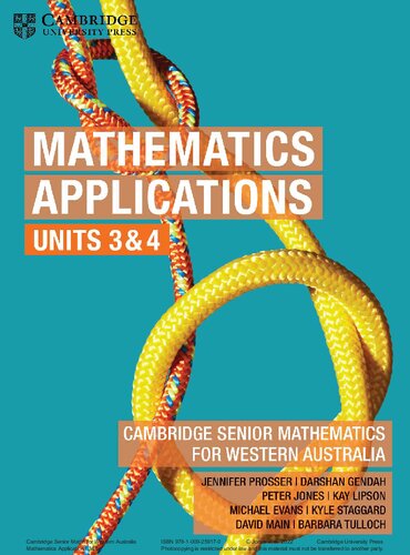 Mathematics Applications Units 3&4 for Western Australia