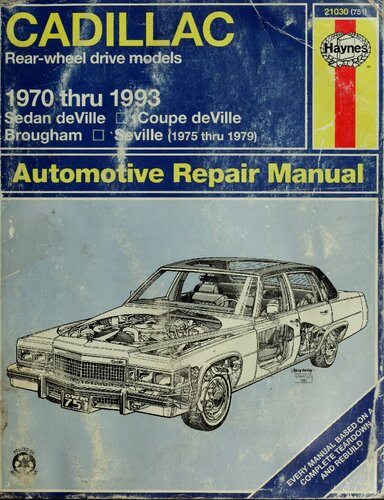 Haynes Cadillac RWD 1970 thru 1993 Automotive Repair Manual