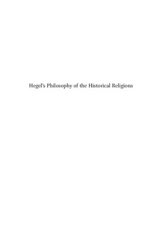 Hegel's Philosophy of the Historical Religions