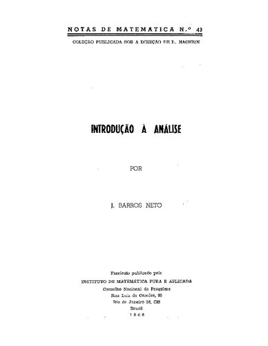 Introdução à Análise