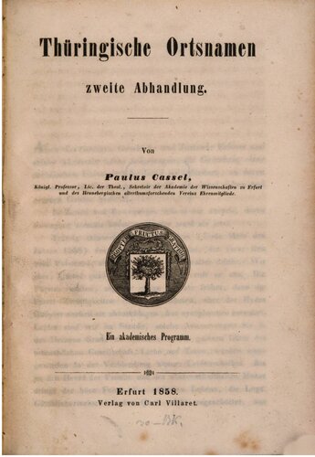 Thüringische Ortsnamen