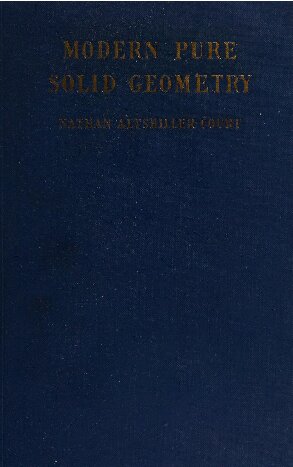 Modern Pure Solid Geometry