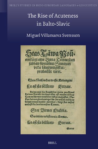 The Rise of Acuteness in Balto-Slavic