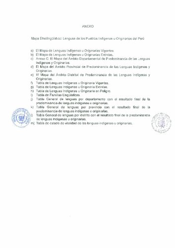 Mapa etnolingüístico: Lenguas de los Pueblos Indígenas y Originarios del Perú