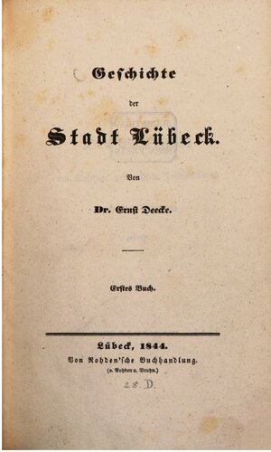 Geschichte der Stadt Lübeck