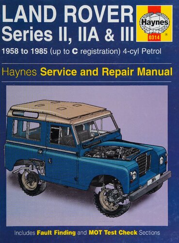 Haynes Land Rover Series II, IIA and III 1958 to 1985 Service and Repair Manual