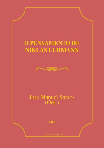 O Pensamento de Niklas Luhmann
