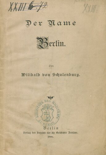 Der Name Berlin