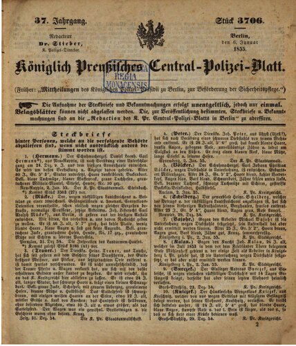 Königlich Preußisches Central-Polizei-Blatt