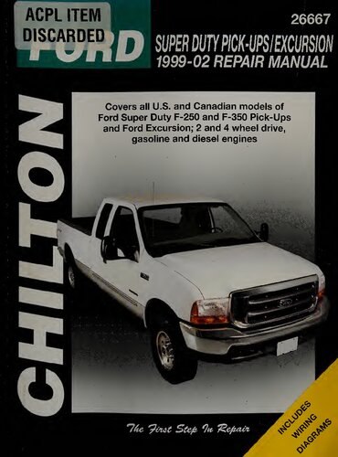 Chilton's Ford Super Duty Pick-Ups/Excursion 1999-02 Repair Manual
