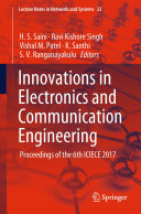 Innovations in Electronics and Communication Engineering: Proceedings of the 6th ICIECE 2017